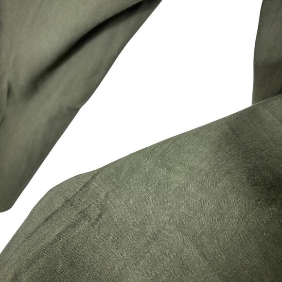 J.Jill Linen Stretch Cropped Capris Elastic Waist Pants Women's L Olive Green - Picture 3 of 6